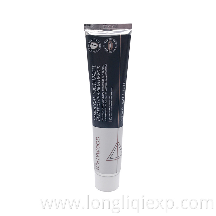 Wholesale 125ml organic charcoal teeth whitening toothpaste